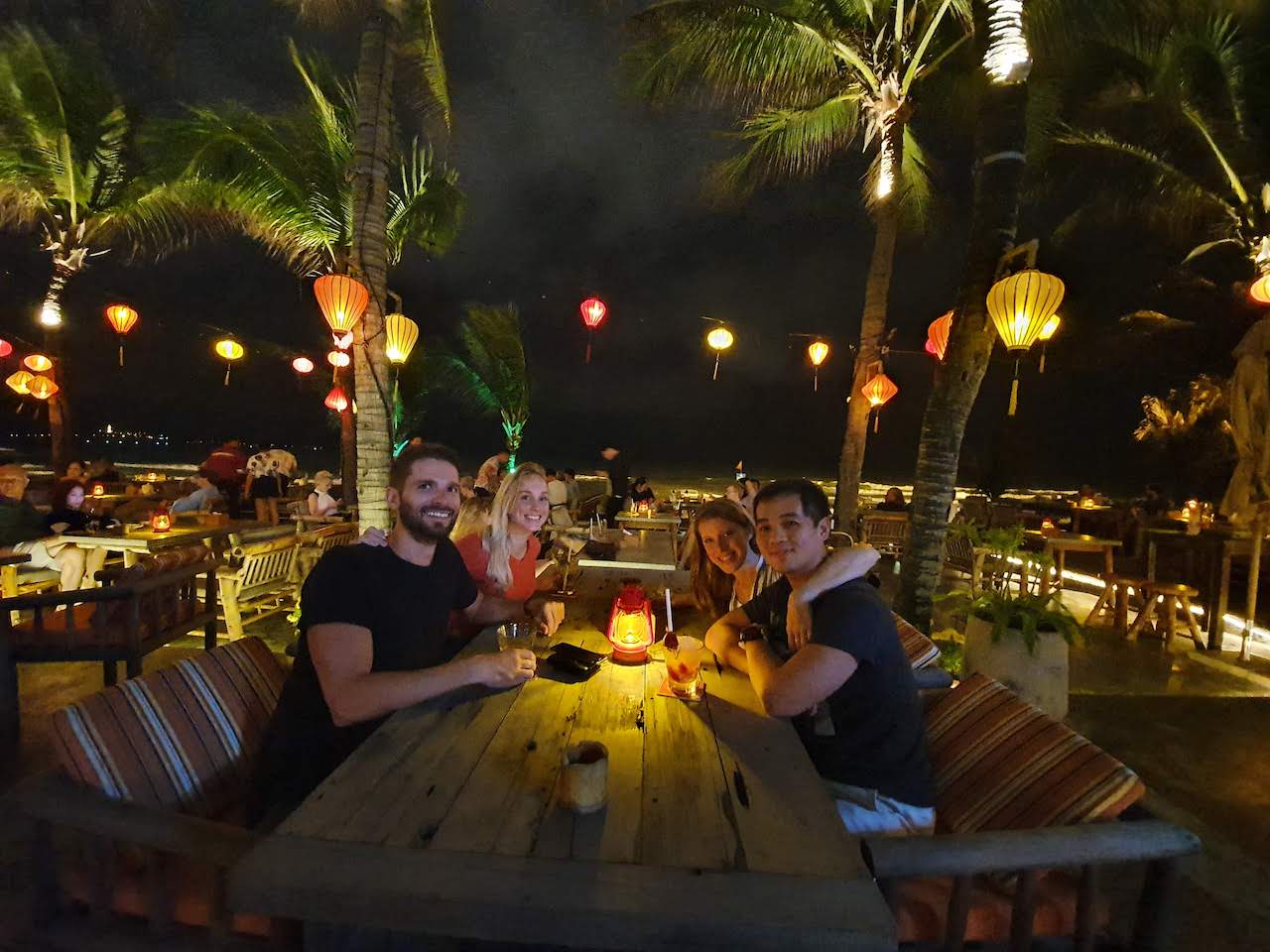 da nang beach club at night